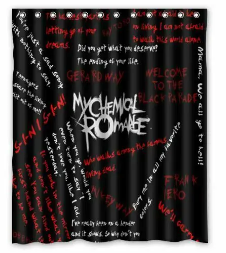 hot item my chemical romance shower curtain bathroom