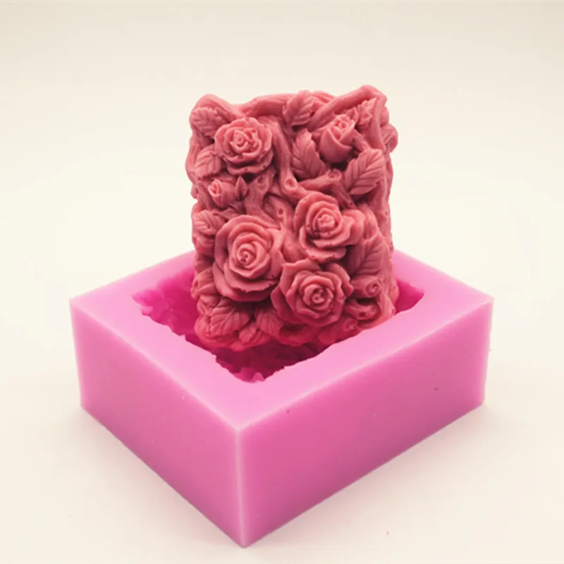 DIY Roses Silicone Cake Soap Mold Handmade Soap Molds DIY Resin Clay Craft Mould