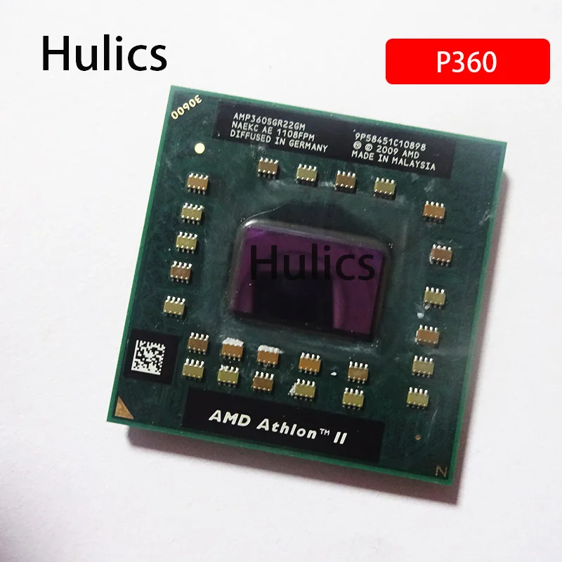 Hulics Used AMD Athlon II Dual-Core Mobile P360 2.3 GHz  Dual-Thread 2009 09 CPU Processor AMP360SGR22GM Socket S1