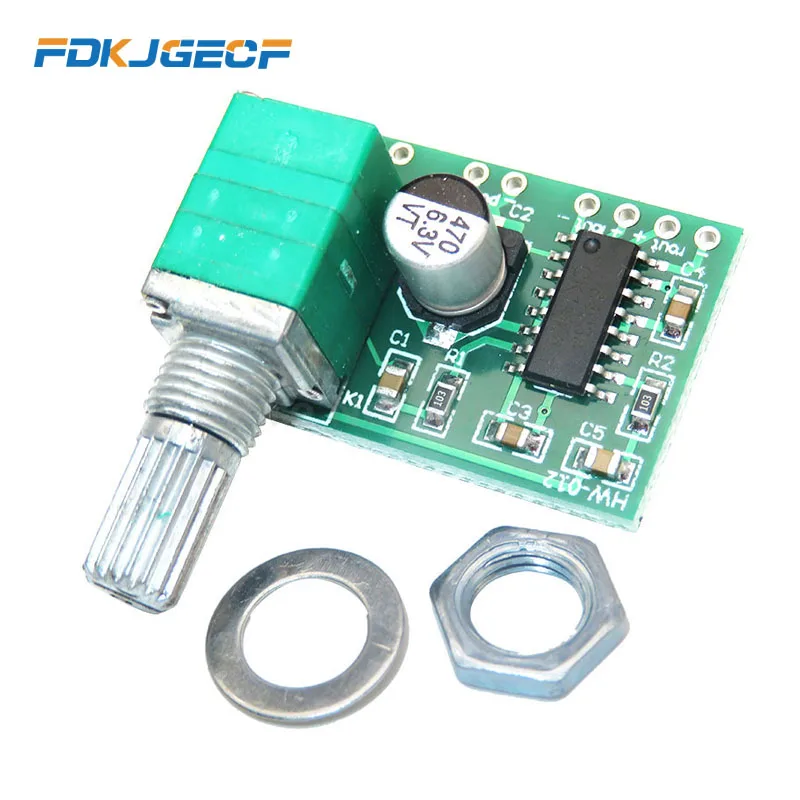 Mini PAM8403 DC 5V 2 Channel USB Digital Audio Amplifier Board Module 2 * 3W Volume Control with potentionmeter