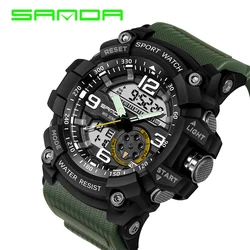 Sanda Sport Watch Men 2020 Clock Male Led Digital Quartz Wrist Watches Men's Top Brand Luxury Digital-watch Waterproof Relogio