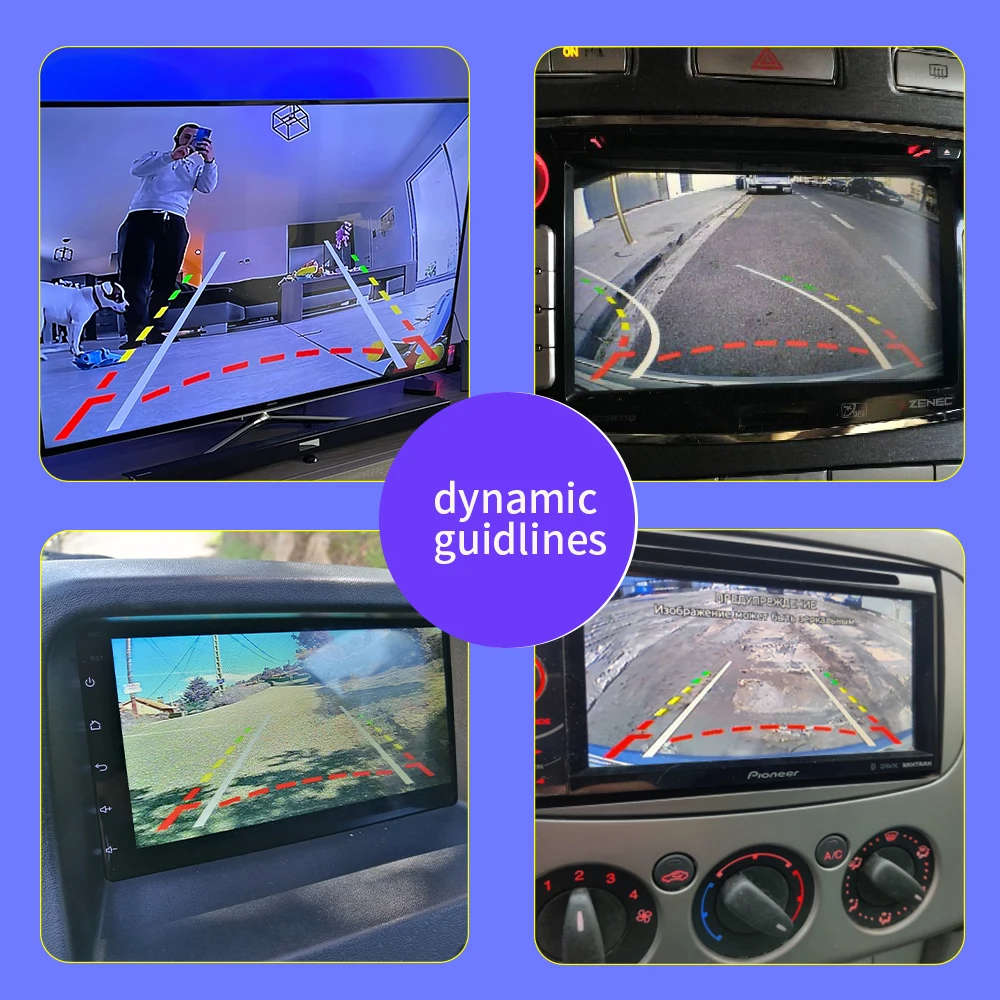 Static Dynamic trajectory waterproof full hd camera for Toyota corolla 2007 2008 2009 2010 Auris Avensis T25 T27