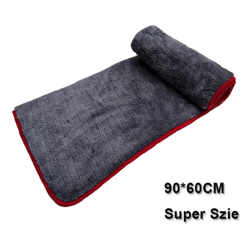 1/2 pcs Extra Soft 60*90cm Car Wash Microfiber Towel Car Cleaning Drying Cloth 900GSM Car Care Cloth Detailing Car WashTowel