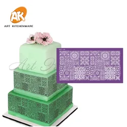 Various Flowers Mesh Stencil Lace Cake Stencil Cake Decorating Tools Soft Fabric Stencils for Fondant Cake Mold Bakery