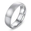 Tigrade 4/6/8mm Brushed Simple Silver/Black Color Titanium Ring Men Minimalist Wedding Band Engagement Rings Women Male Jewelry