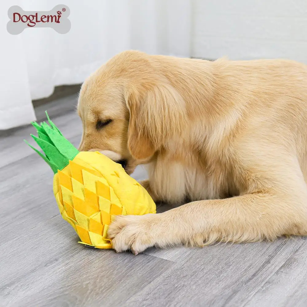 Pet Toys Dog Sniffing Pineapple Pet Training Blanket Puzzle Toys Sniffing Training Pad Activity Blanket Feeding Dog Stuff