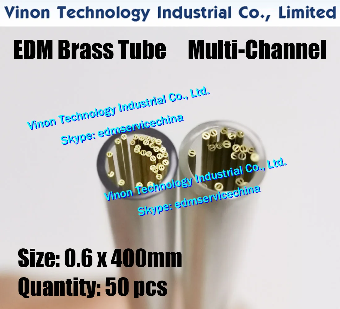 Imagem -06 - Bolsa tipo de Bronze do Multi-canal do Tubo de 0.6x400 mm Diâmetro de Perfuração do Edm do Tubo do Eletrodo de Bronze de Edm Multihole. 0.6 mm Comprimento 400 mm 50 Peças