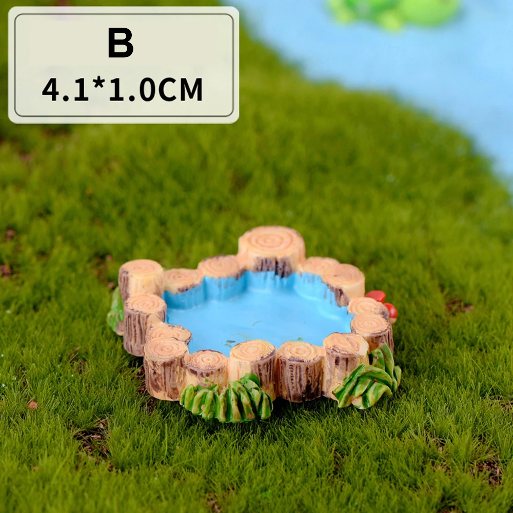 Mini Water Well Bridge Figurines Miniature Craft Fairy Garden Gnome Moss Terrarium Gift DIY Ornament Garden Decor