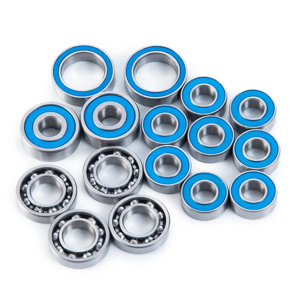 AXSPEED 16PCS RC Car Axle Front & Rear Bearing Kit for 1/10 Axial SCX10.2 SCX10 II Ar44 RC Crawler Blue Bearing Upgrade Parts