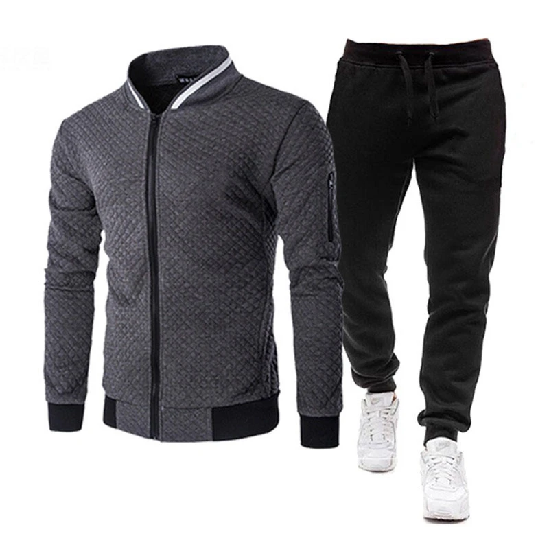 Men Sportswear Set Brand Mens Tracksuit Sporting Fitness Clothing Two Pieces Long Sleeve Jacket + Pants Casual Men\'s Track Suit