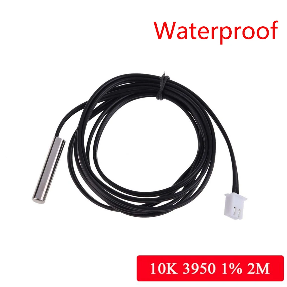 100/200cm 3m Waterproof NTC 10K 1% 3950 2m Thermistor Accuracy Temperature Sensor Wire Cable Probe 50cm For Arduino W1209 W1401