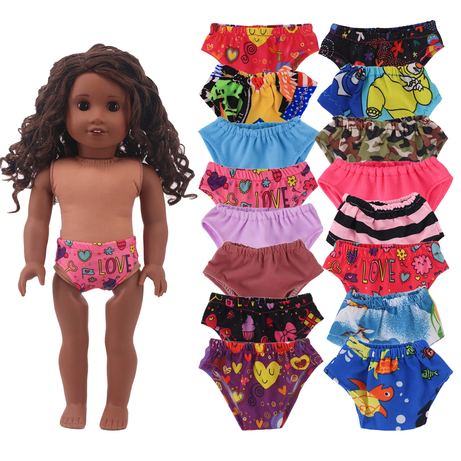 Underwear Panties for American 18 Inch Girl Doll and New Born Baby Doll Clothes Accessories Our Generation