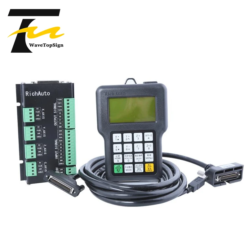 Richauto DSP A11 CNC Controller A11S A11E A11C 3 Axis USB Motion Controller Remote For CNC Engraving Cutting English Version