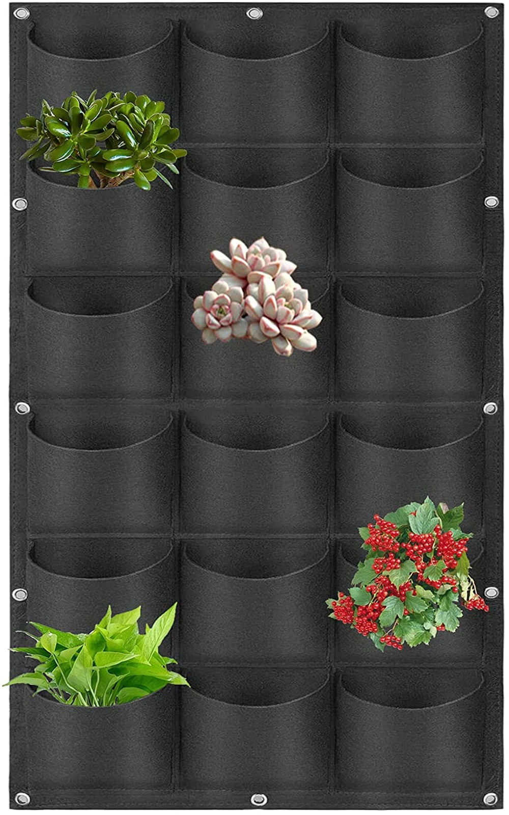 6/7/9/18 pocket vertical grow bags hanging wall planting bag flower growing container planter pocket for home indoor outdoor