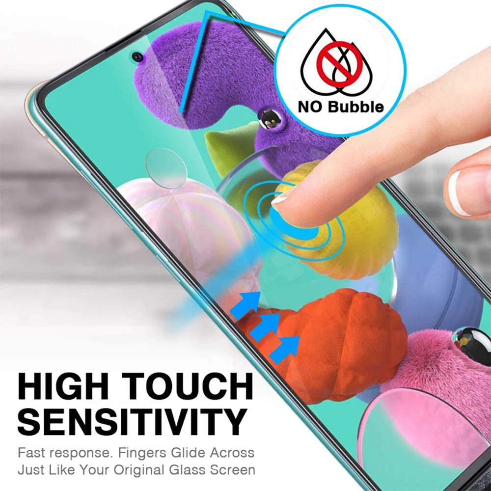 2Pcs tempered glass for Samsung Galaxy M10 M10S M20 M30 M30S M40 M11 M21 M31 M51 protective film phone screen protector glass