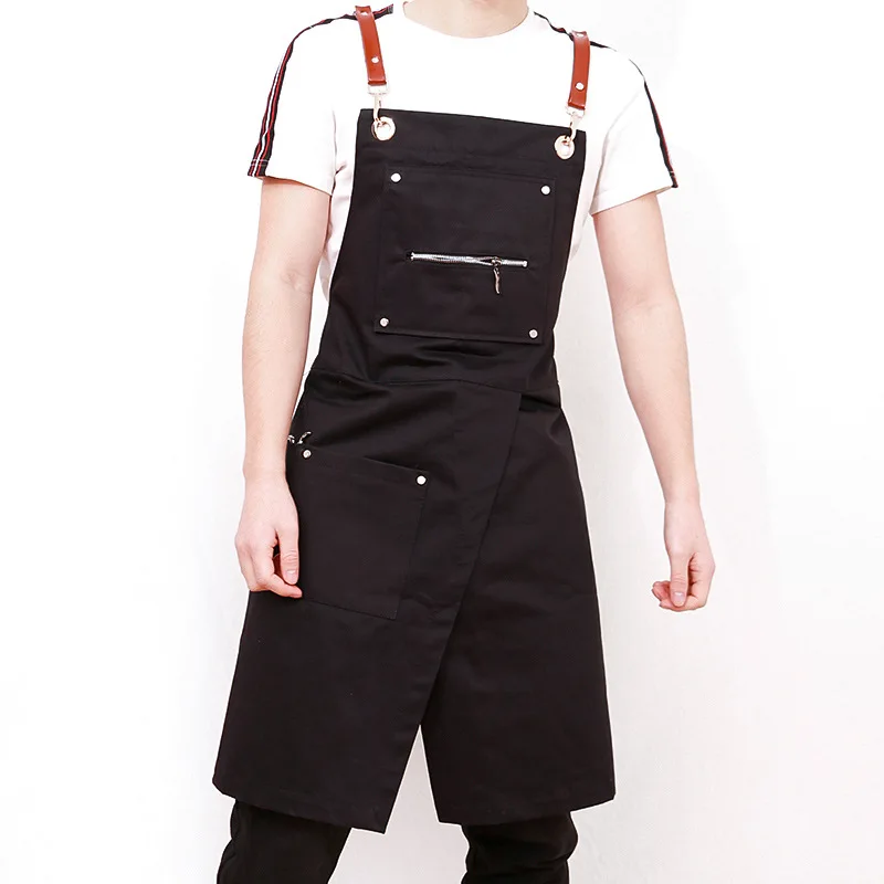 Apron Korean fashion personalized custom LOGO barber tea shop coffee shop uniforms flower shop men and women restaurant