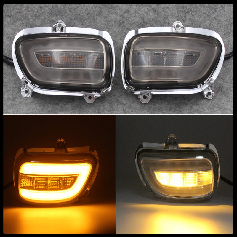 

Clear/ Smoke Motorcycle LED Front Side Turn Signal Indicator Lights for Honda Goldwing GL1800 F6B 2001-2006 2005 2004 GL 1800