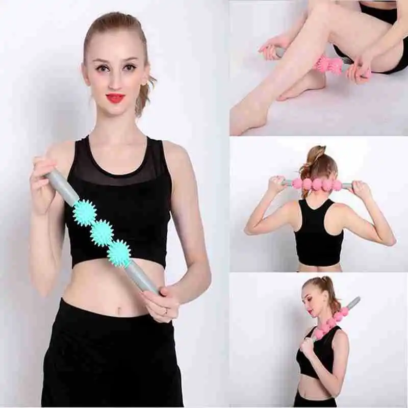 Massage Muscle Roller Anti Cellulite Massager Anti-Cellulite Trigger Point Stick Body Foot Face Leg Slimming Tool Yoga