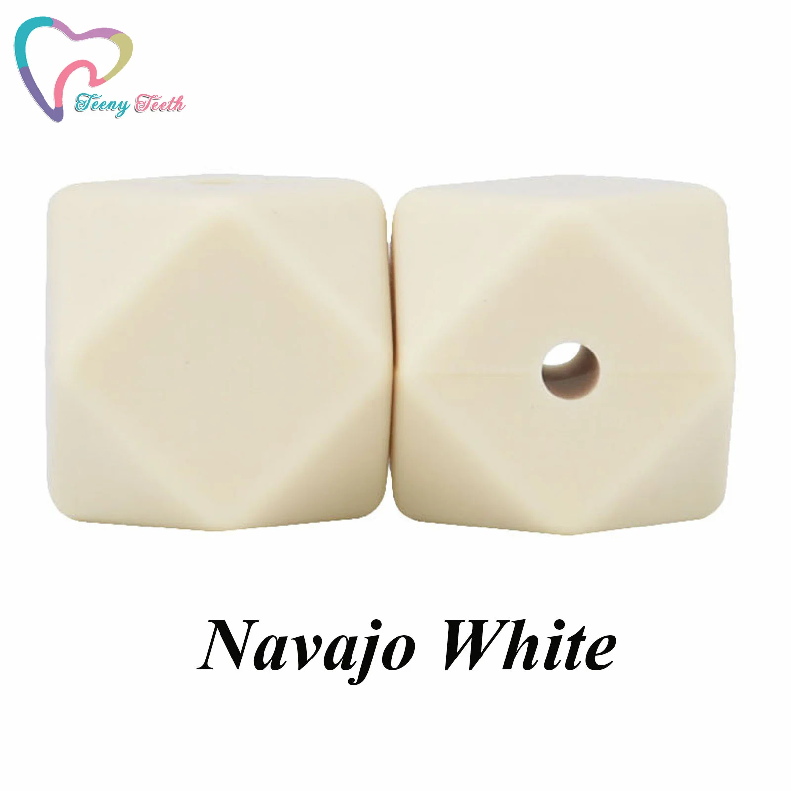 Teeny الأسنان 10 قطعة Navajo الأبيض 14-17 مللي متر مسدس سيليكون الخرز التسنين الطفل مشابك مصاصة للرضع اكسسوارات الغذاء الصف الخرز #1