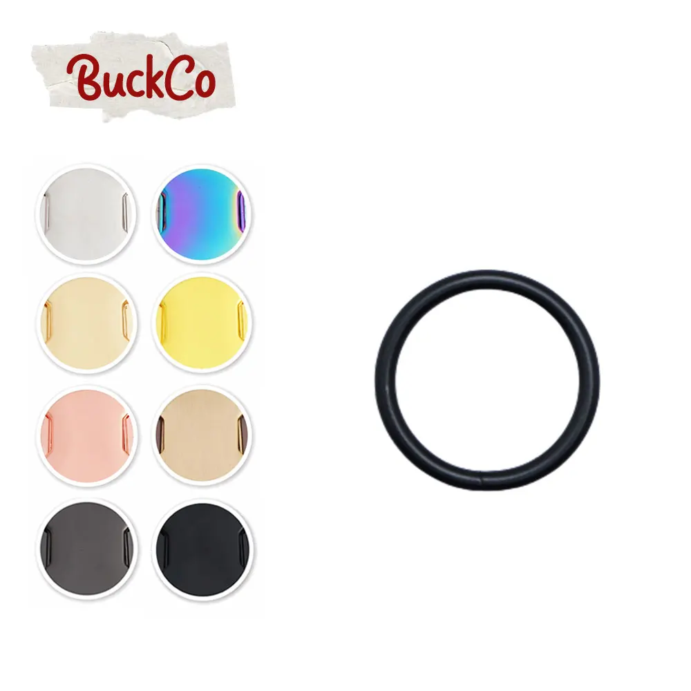 Metal black O Rings for puppy collar 30mm webbing strap leather bag sewing parts diy accessory O-shaped buckle OR30B