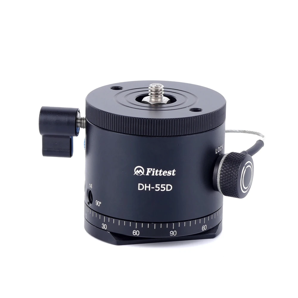 Fittest DH-55D Index Rotator Precision Panoramic Detent Stop Rotation Head Arca Type Tripod Quick Release Base