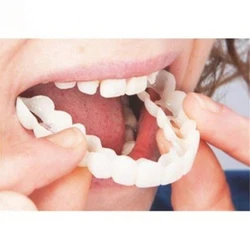 1PC Dental Upper and Lower False Teeth Cover Comfort Fit Denture Braces Teeth Whitening Reusable Silicone False Teeth Cover