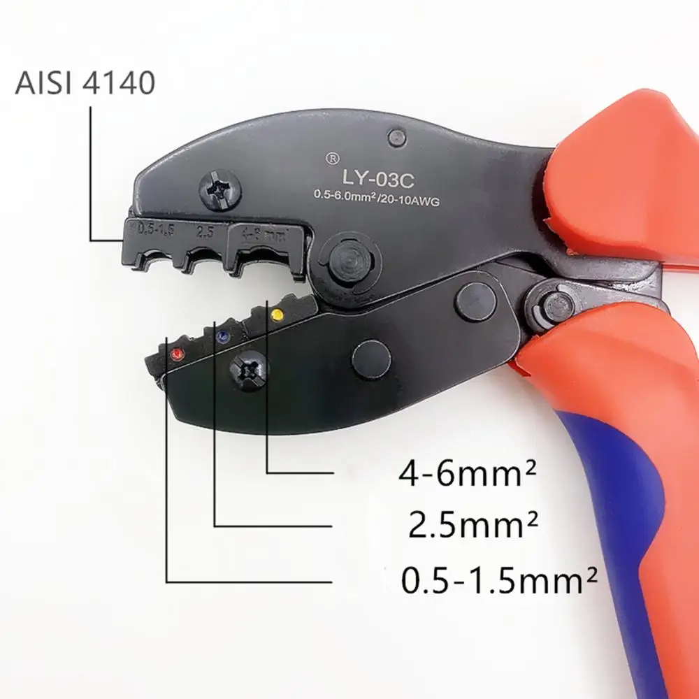 

LY-03C MINI EUROP STYLE crimping tool crimping plier 0.5-6mm2 multi tool hands tools Pre insulated terminal crimping pliers