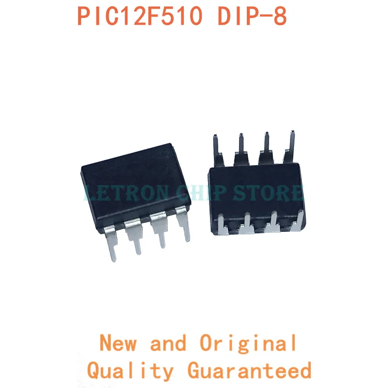 10PCS PIC12F510-I/P DIP8 PIC12F510 I/P DIP-8 DIP new and original IC Chipset