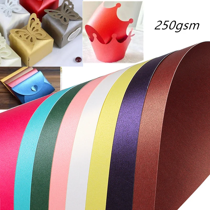 A4 Pearl Color Paper Gift Wrapper Handcraft Origami Paper Double sided Paper Cards DIY Cardstock