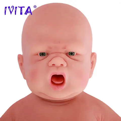 Mina WG1807 57cm 5900g bambole in silicone per tutto il corpo che piange occhi di ragazza aperti realistici Boneca vivi giocattoli per bambini possono prendere ciuccio