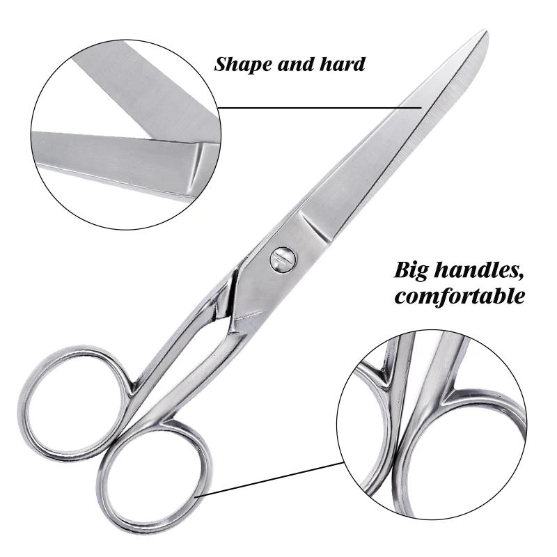 KAOBUY Stainless Steel Clothing Scissors Sewing Scissors DIY Household Tailor Scissors Fabric Cutter Tool For Clothing Design