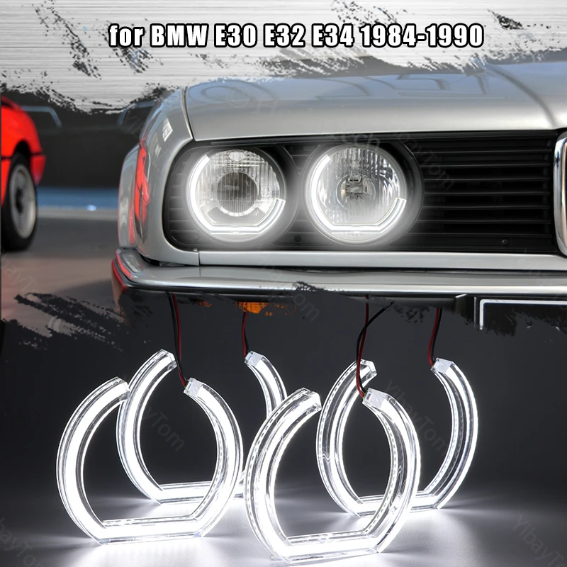 

DTM Angel Eyes LED for BMW E30 E32 E34 1984-1990 DRL Halo M4 Style White Light Kit Accessories