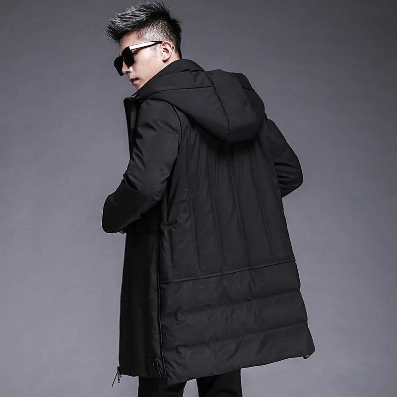 Men's Jacket Winter 2019 New Style down Jacket Korean-style Handsome Thick Mid-length Stylish Boutique Men's coat