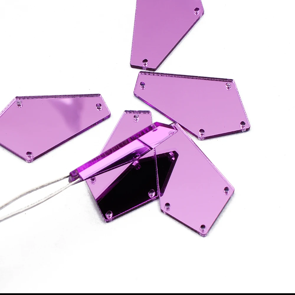 P04 22x37mm 30 Stück Pfeil-Acryl-Spiegel-Strass-Applikationen zum Aufnähen für Handarbeiten – Detail 10