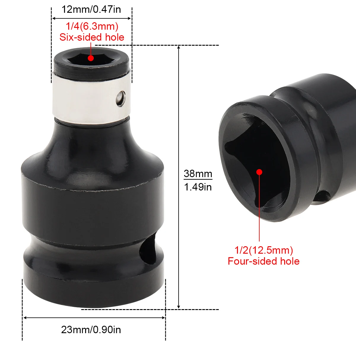 Da 1/2 a 1/4 pollici convertitore adattatore presa adattatore riduttore impatto aria C raftsman chiave a bussola adattatore utensile manuale per chiave elettrica