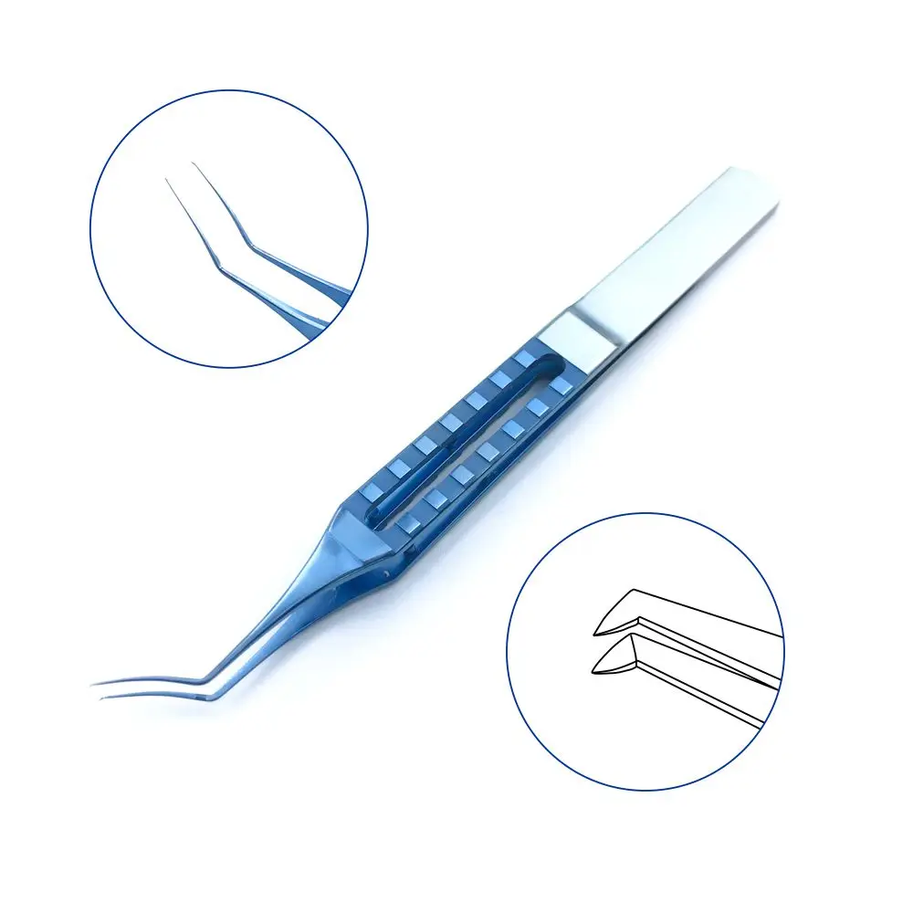 

Titanium 115mm Capsulorhexis Forcep Dental Tweezers Ophthalmic Pet Microsurgery Instruments