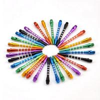 6pcs/Set Aluminum Medium Darts Shafts Harrows Stems Throwing Accessories Metal Rod 4.5mm Mixed Color Thread