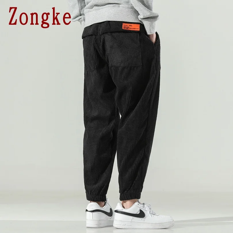 Ropa de calle de pana para hombre, pantalones de chándal de moda japonesa, moda coreana, M-5XL, novedad de 2023