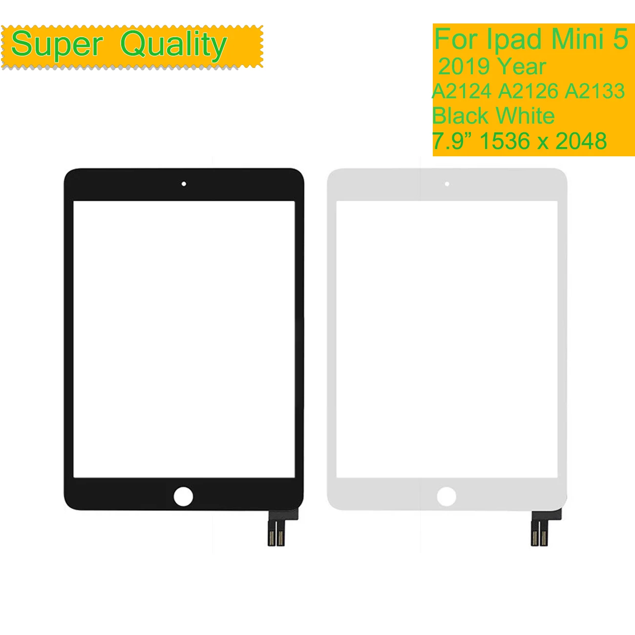 

10Pcs/Lot For Apple iPad Mini 5 Touch Screen Digitizer Panel For iPad Mini 5 A2124 A2126 Touch Glass Sensor With OCA Repair