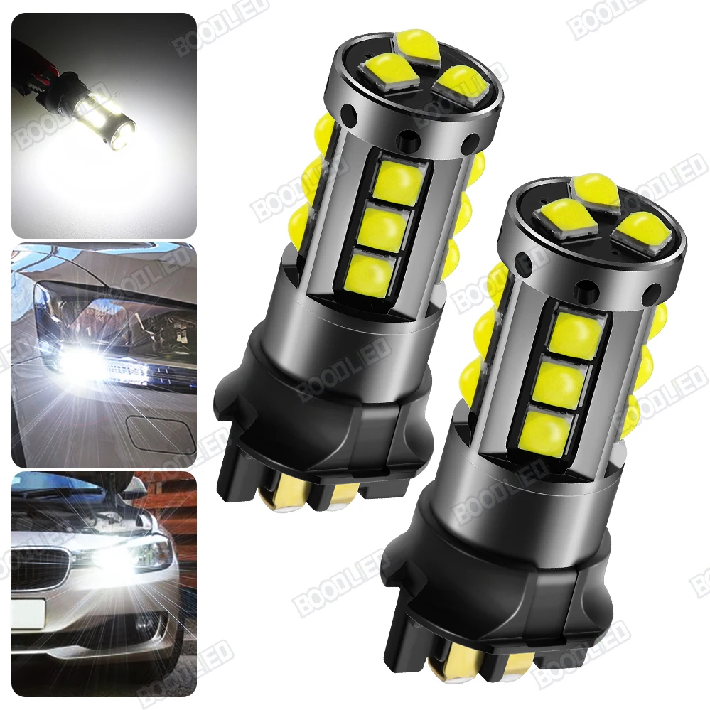 Canbus PW24W PWY24W LED Bulbs 10W 2500LM For Audi BMW Volkswagen Turn Signal/DRL Amber Green.