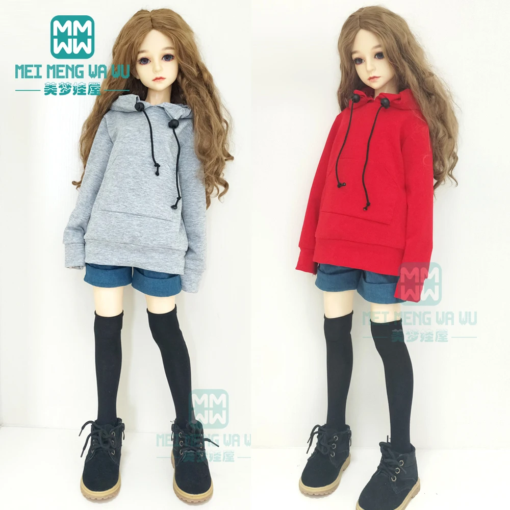 

58cm 1/3 BJD dolls clothes Fashion Sports hoodie Denim miniskirt