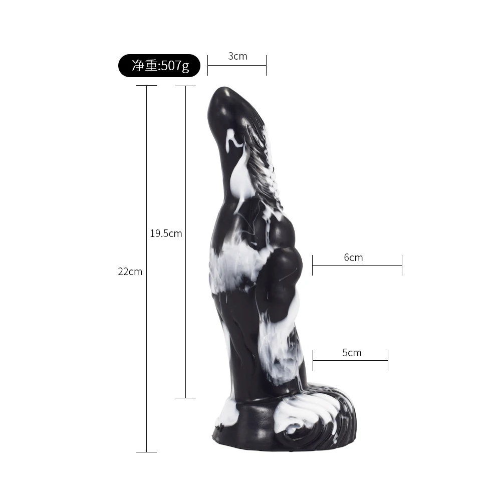 FAAK 2021 new animal dildo Ancient Mythical Beast erotic design silicone white and black large anal sex toys female masturbator