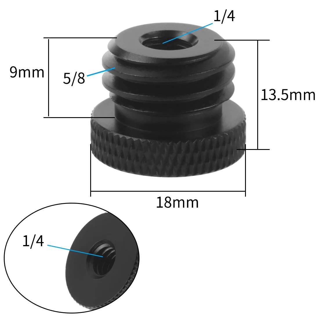 1/4 3/8 5/8 M6 M5 M4 M10 Schraube Konverter Adapter Männlich Weiblich für Stativ Mikrofon Lichter Flash Ball Kopf Projektor Kamera Halterung – Detail 22