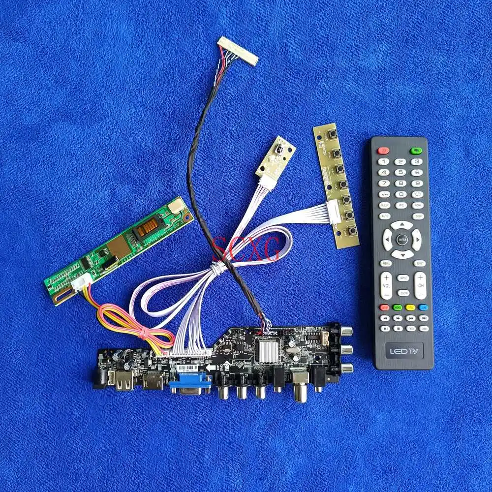 1366*768 For LTN160AT01-001/A01/C01 LTN160AT02-002/H01 30-Pin LVDS USB AV HDMI-compatible KIT Digital DVB 1CCFL Controller Board