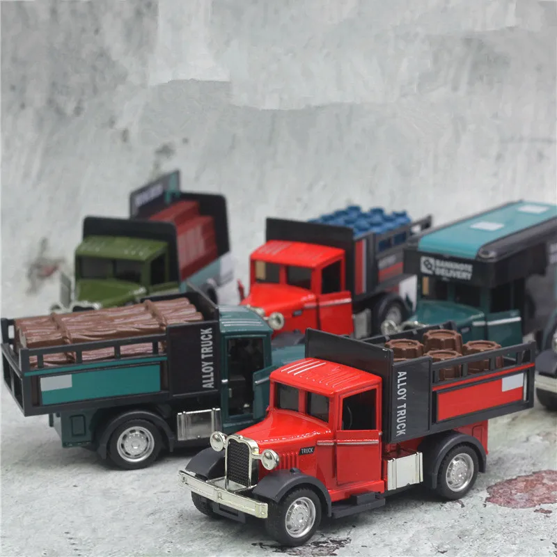 1:32 alloy pull back retro truck model,retro sprinkler,2-door truck toy,simulated sound and light,free shipping