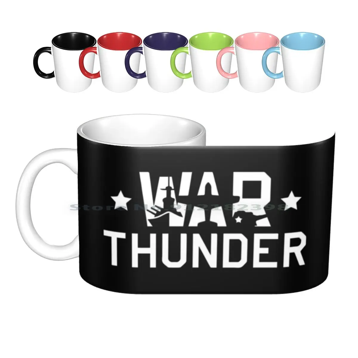 

War Thunder Ceramic Mugs Coffee Cups Milk Tea Mug Thunder War Fighter Airplane World War Game Video Games War Thunder Tank