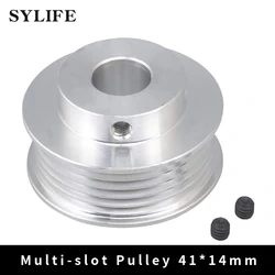14mm Bore 31mm Dia 6061 Aluminum V-Type Belt Pulley 5 Slots for PJ Multi Wedge
