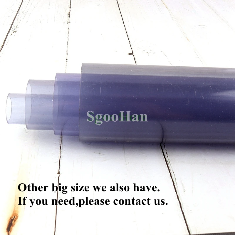 2pcs Length 50cm Outer Diameter 16~110mm UPVC Transparent Pipe Aquarium Fish Tank Tube Garden Irrigation Watering Fittings