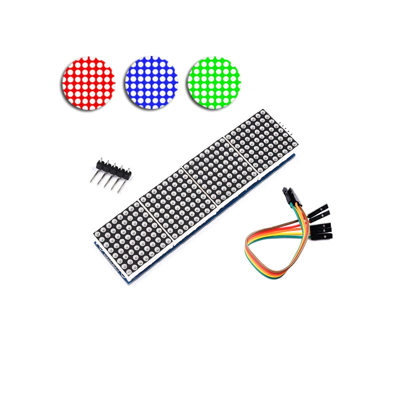 Imagem -05 - Ponto Módulo de Matriz Led Display Led Módulo de Controle para Arduino 5v Módulo de Interface de Entrada de Saída Cátodo Comum 8*8 4-em1 Max7219