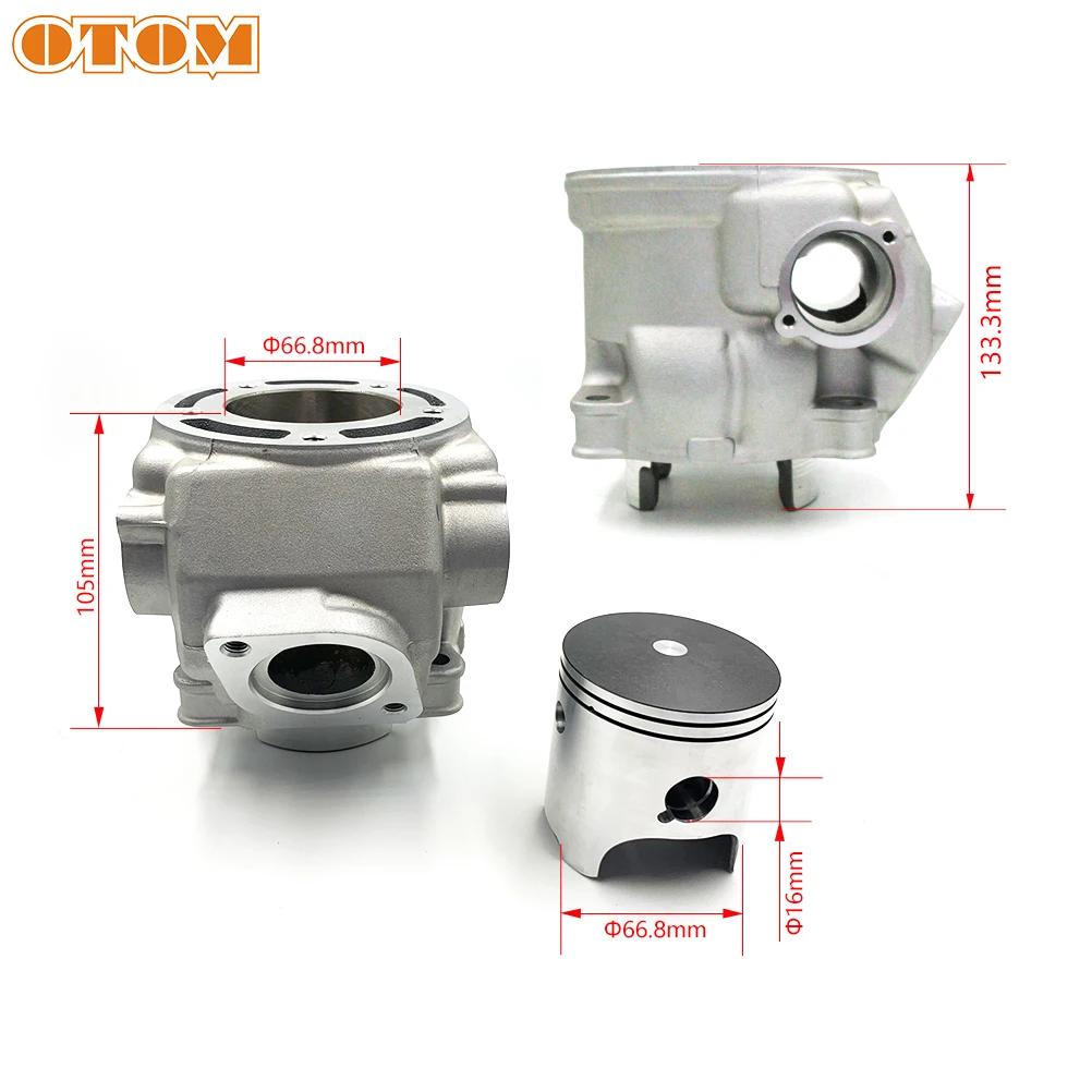 OTOM Motorcycle 66.8mm Cylinder Kit DT230 MT250 TSE250 Piston Ring Pin Sealing Pad Bearing Of Connecting Rod For YAMAHA Engine